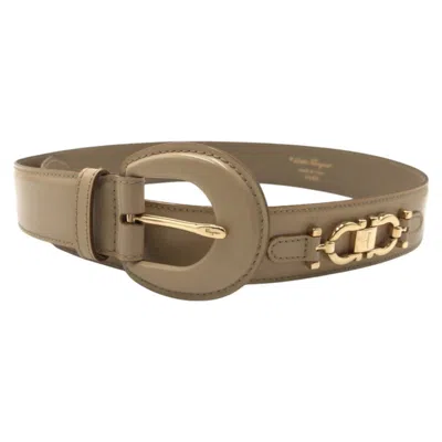 Pre-owned Ferragamo Standard Belt () In Beige