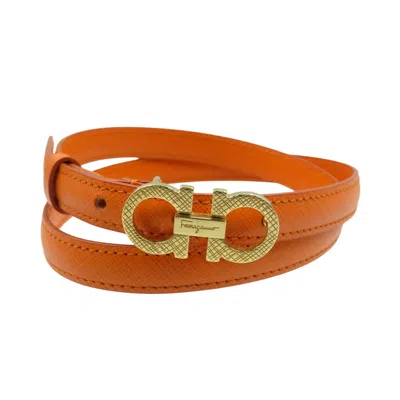 Pre-owned Ferragamo Standard Belt () In Orange