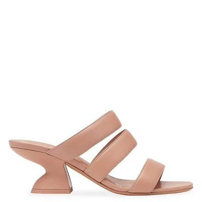Ferragamo Steffie 55 Heeled Mules In Pink