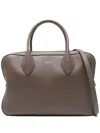 Ferragamo Brown Handbag With Three Zips And Logo Printed On The Front