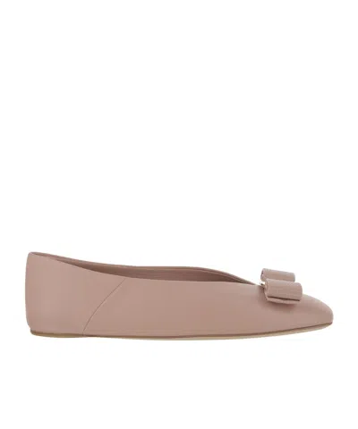 Ferragamo Step On Flat Shoes In Pink