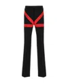 Ferragamo Tailored Trouser With Satin Inlay In Black
