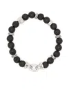 Ferragamo Lava Stone Bead Gancini Bracelet In Neutral