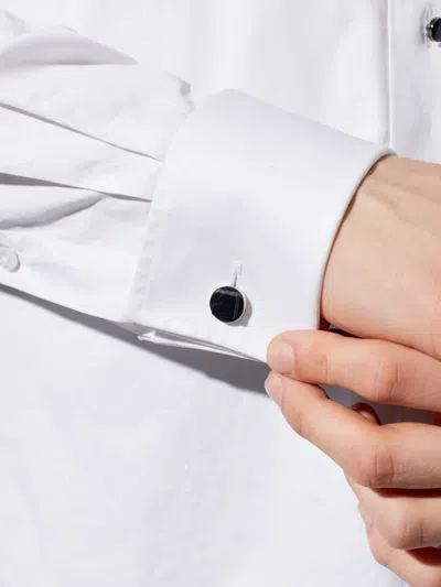 Ferragamo Stone-embellished Mismatched Cufflinks In Black