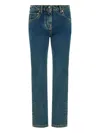 Ferragamo Stonewash Five-pocket Jeans In Blue