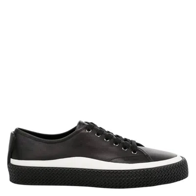 Ferragamo Storm Leather Low-top Sneakers In Black