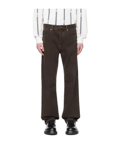 Ferragamo Straight Five-pocket Jeans In Black