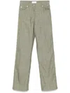 Ferragamo Straight Hem Trousers In Green