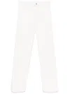 Ferragamo Straight Jeans With Back And Front Pockets In White
