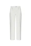 Ferragamo Straight Jeans With Back And Front Pockets In White