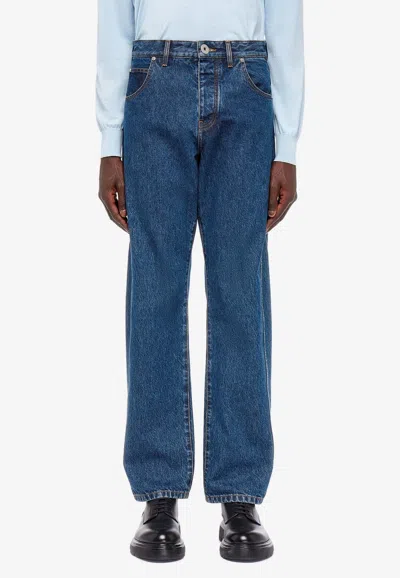 FERRAGAMO STRAIGHT LEG MEDIUM WASH JEANS