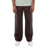 Ferragamo Straight Leg Monogram Pattern Trousers In Brown