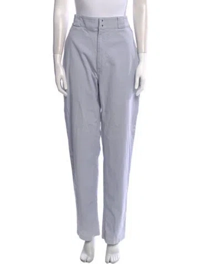 Pre-owned Ferragamo Straight Leg Pants In Blue