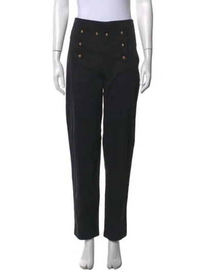 Pre-owned Ferragamo Straight Leg Pants In Blue