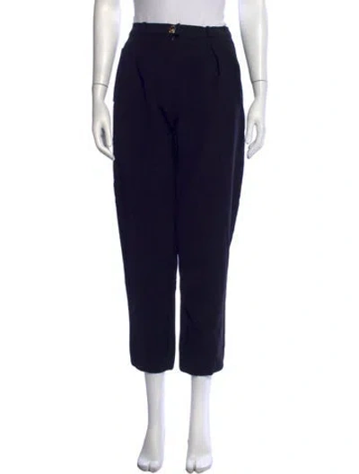 Pre-owned Ferragamo Straight Leg Pants In Blue