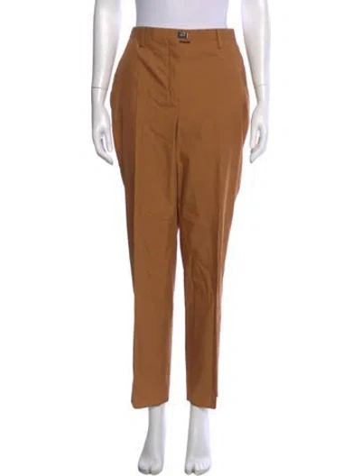 Pre-owned Ferragamo Straight Leg Pants In Brown