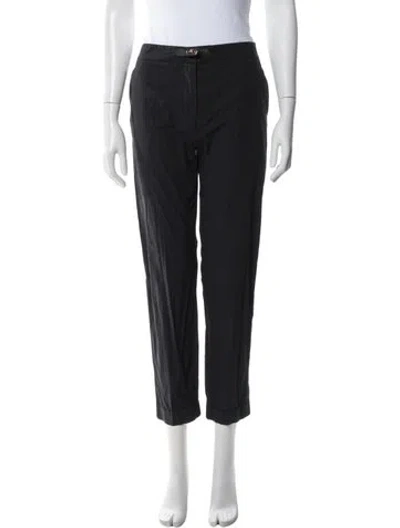 Pre-owned Ferragamo Straight Leg Pants In Gray