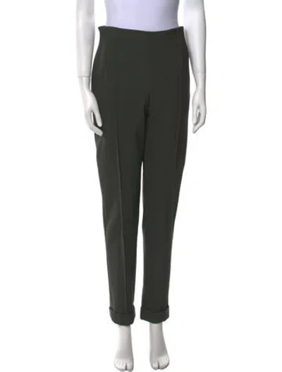 Pre-owned Ferragamo Straight Leg Pants In Green