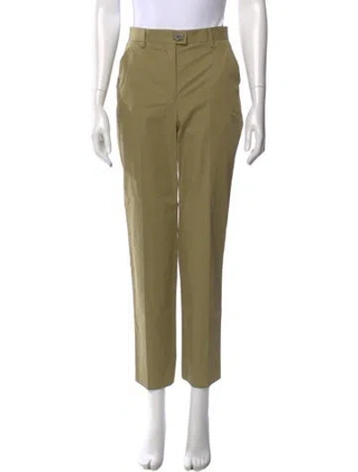 Pre-owned Ferragamo Straight Leg Pants In Neutral