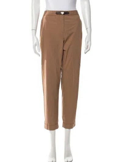 Pre-owned Ferragamo Straight Leg Pants In Neutral