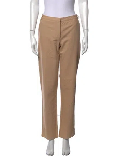 Pre-owned Ferragamo Straight Leg Pants In Neutral