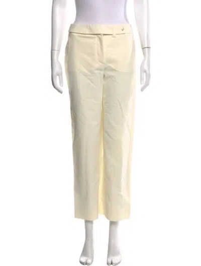 Pre-owned Ferragamo Straight Leg Pants In Neutrals
