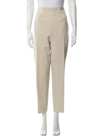Pre-owned Ferragamo Straight Leg Pants In Neutrals
