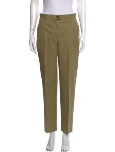 Pre-owned Ferragamo Straight Leg Pants In Neutrals