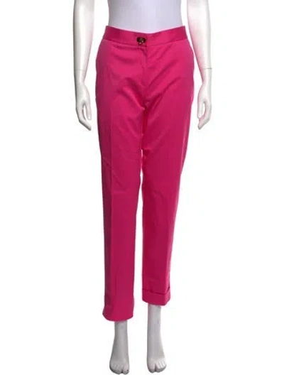 Pre-owned Ferragamo Straight Leg Pants In Pink