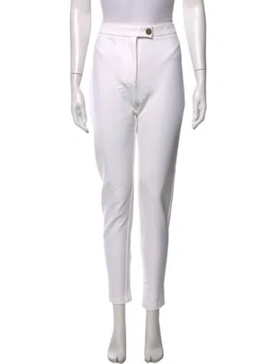 Pre-owned Ferragamo Straight Leg Pants W/ Tags In White