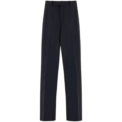 Ferragamo Straight-leg Pleated Trousers In Black