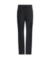 Ferragamo Wool Trousers With Belt Loops And Button Detail In Blue