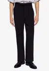 Ferragamo Straight-leg Tailored Pants In Black