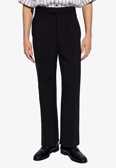 Ferragamo Straight-leg Tailored Pants In Black