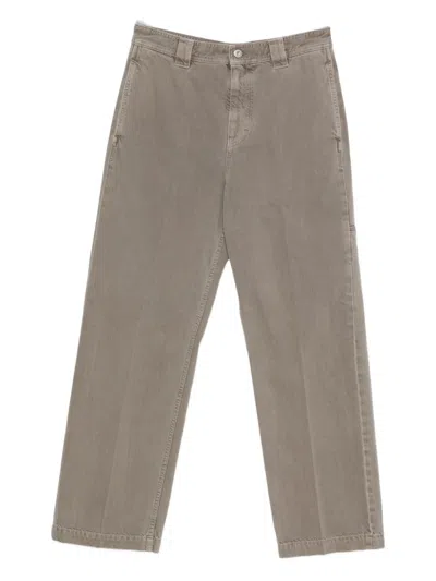Ferragamo Straight-leg Trousers In Gray