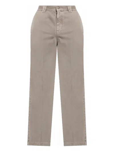 Ferragamo Straight Trousers In Gray