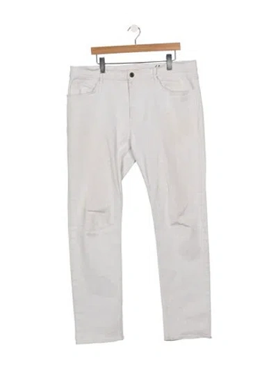 Pre-owned Ferragamo Straight-leg Jeans In White