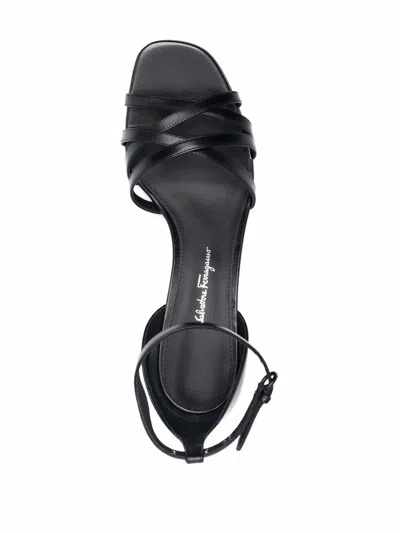 Ferragamo Strap-detail Open-toe Sandals In Black