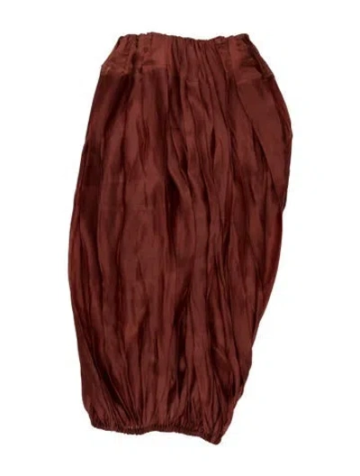 Pre-owned Ferragamo Strapless Long Dress In Brown