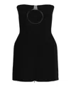 Ferragamo Pure Wool Mini Dress With Tulle Insert