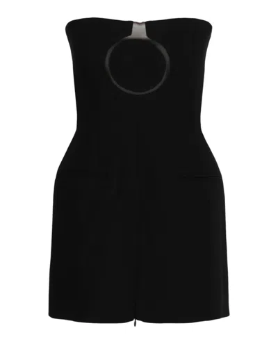 FERRAGAMO FERRAGAMO STRAPLESS WOOL MINI DRESS