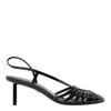 Ferragamo Glossy Strappy Pumps With Patent Accents