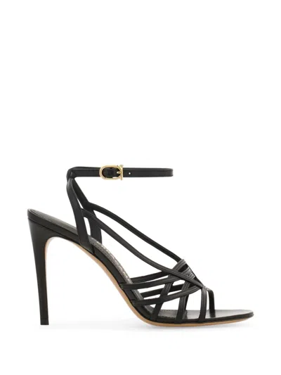 Ferragamo Strappy Sandals In Black