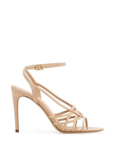 Ferragamo Strappy Sandals In Neutral