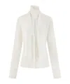 Ferragamo Stray-collar Shirt In White