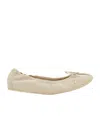 Ferragamo Leather Ballerina Shoes In Nude