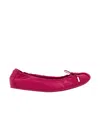 Ferragamo Elasticated Ballet Flats In Red