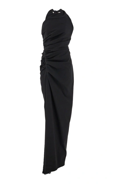 Ferragamo Stretch-cotton Poplin Dress In Black