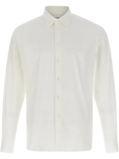 Ferragamo Long Sleeved Cotton Shirt In White