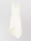 Ferragamo Asymmetric Sleeveless Stretch Crepe Dress In Pink